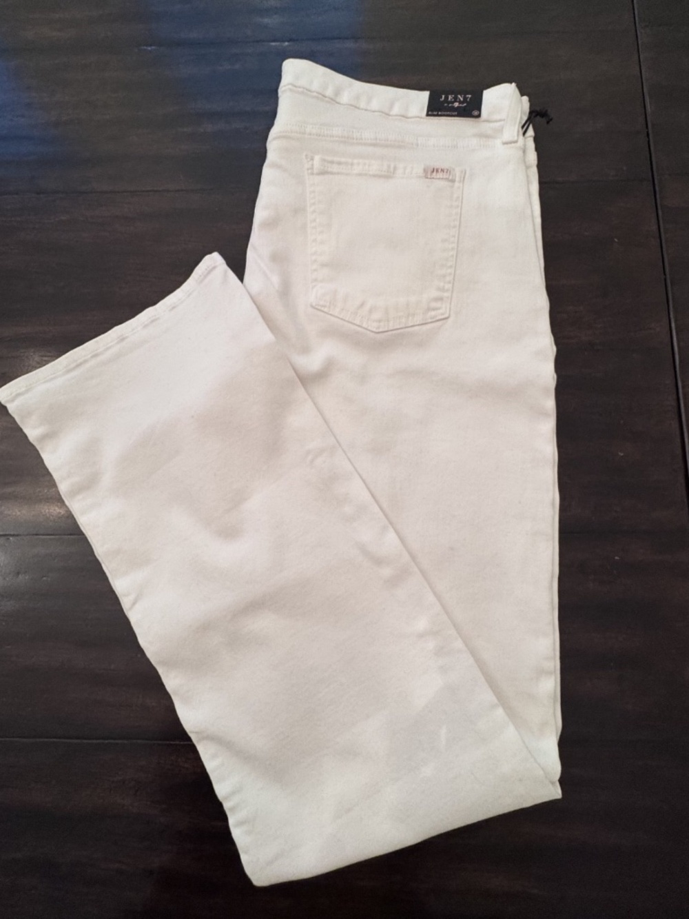 Jen 7 by 7 For All Mankind White Slim Boot Cut Jeans 18 NWT Plus